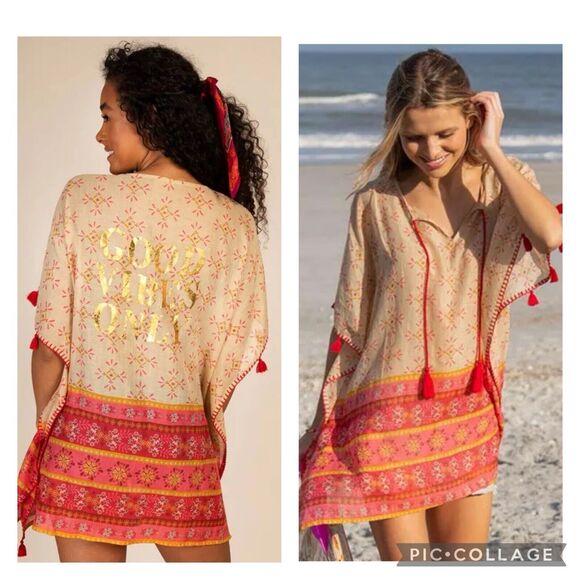 NATURAL LIFE Multicolor Swim Coverup - Picture 1 of 8